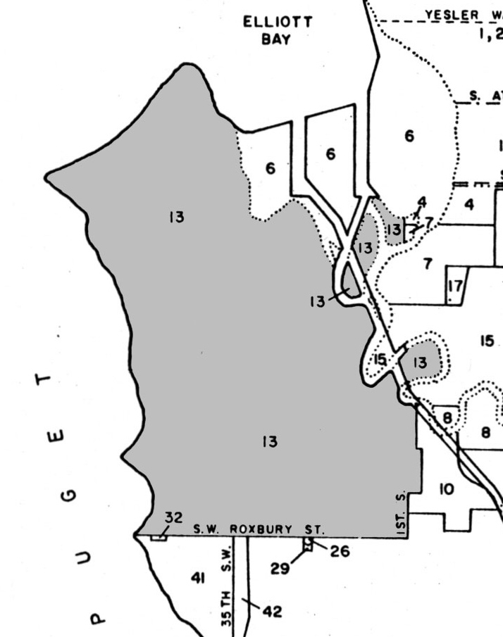 Annexation Map of West Seattle