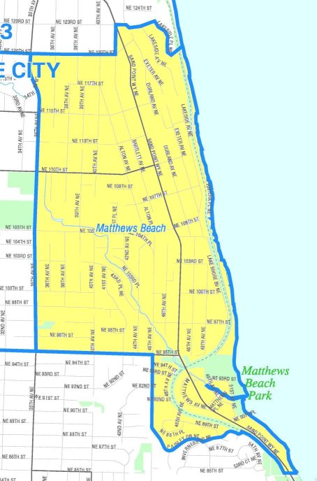 [Map of Matthews Beach]