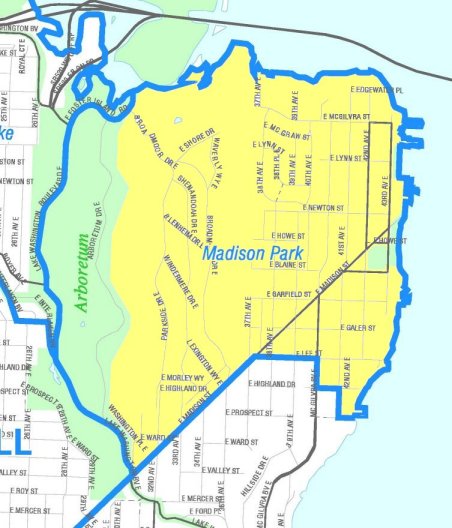 [Map of Madison Park Neighborhood]